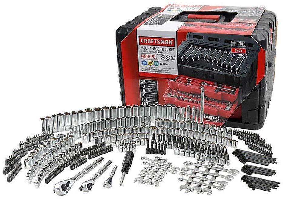450-Piece Mechanics Tool Set with Ratchets, Sockets and Hand Wrenches