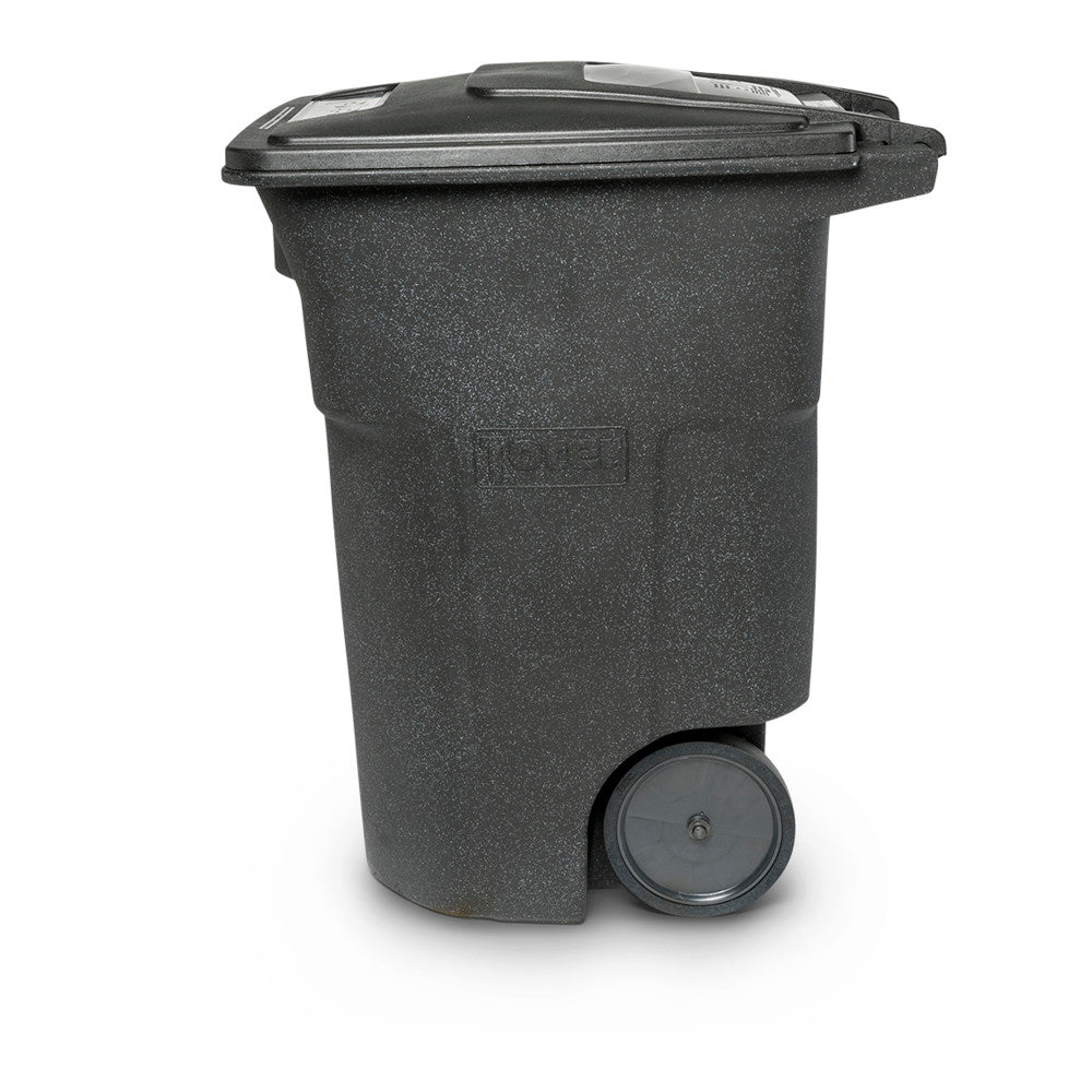 96-Gallon Outdoor Trash Can with Smooth-Rolling Wheels and Lid