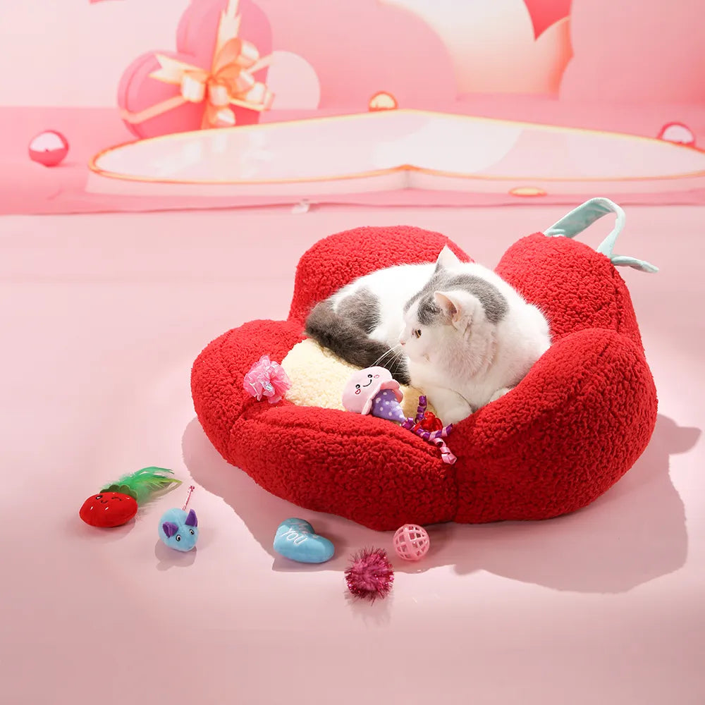 Valentine Cat Bed Dog Flower Bed For Pet