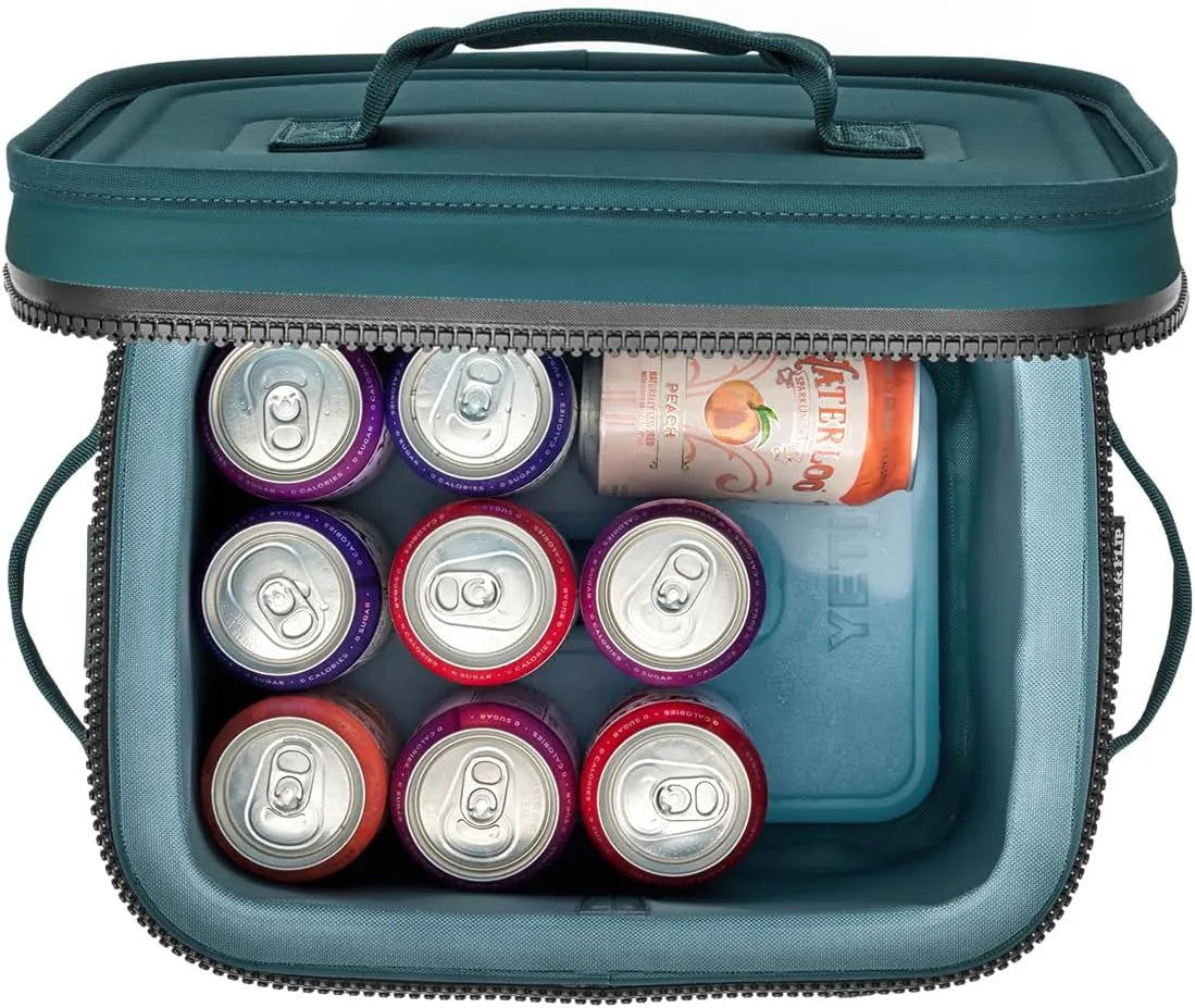 12-Can Portable Soft Cooler, Insulated Waterproof Cooler Bag with Adjustable Shoulder Strap, Compact Leak-Resistant Design for Camping, Hiking, Travel and Outdoor Activities
