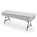 4-Pack Commercial Stacking 8-Ft. Folding Tables, White