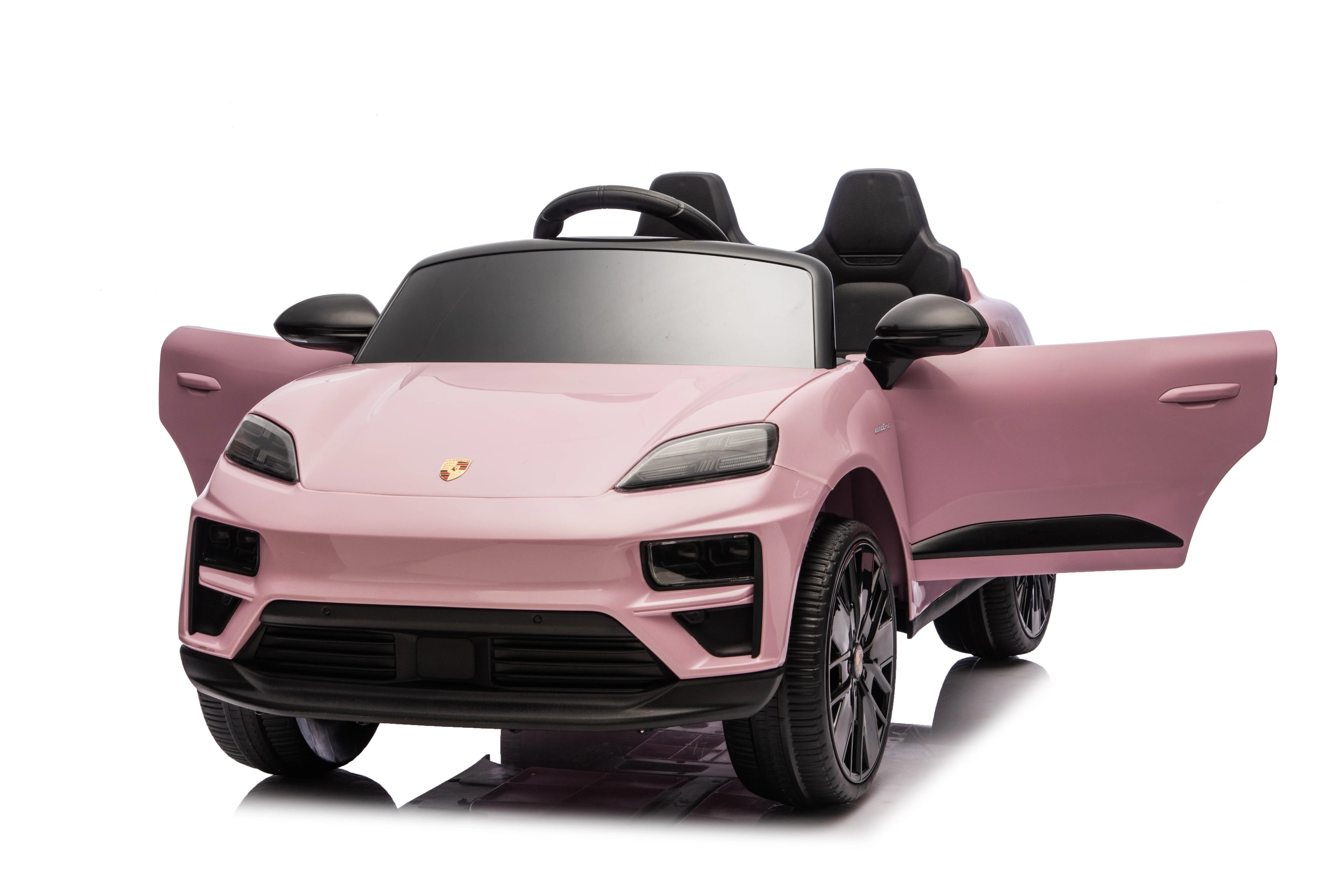 Licensed 24V Porsche Macan Turbo EV Kids Ride On One Seater cars, Rubber Tires, Leather Seat, with RC