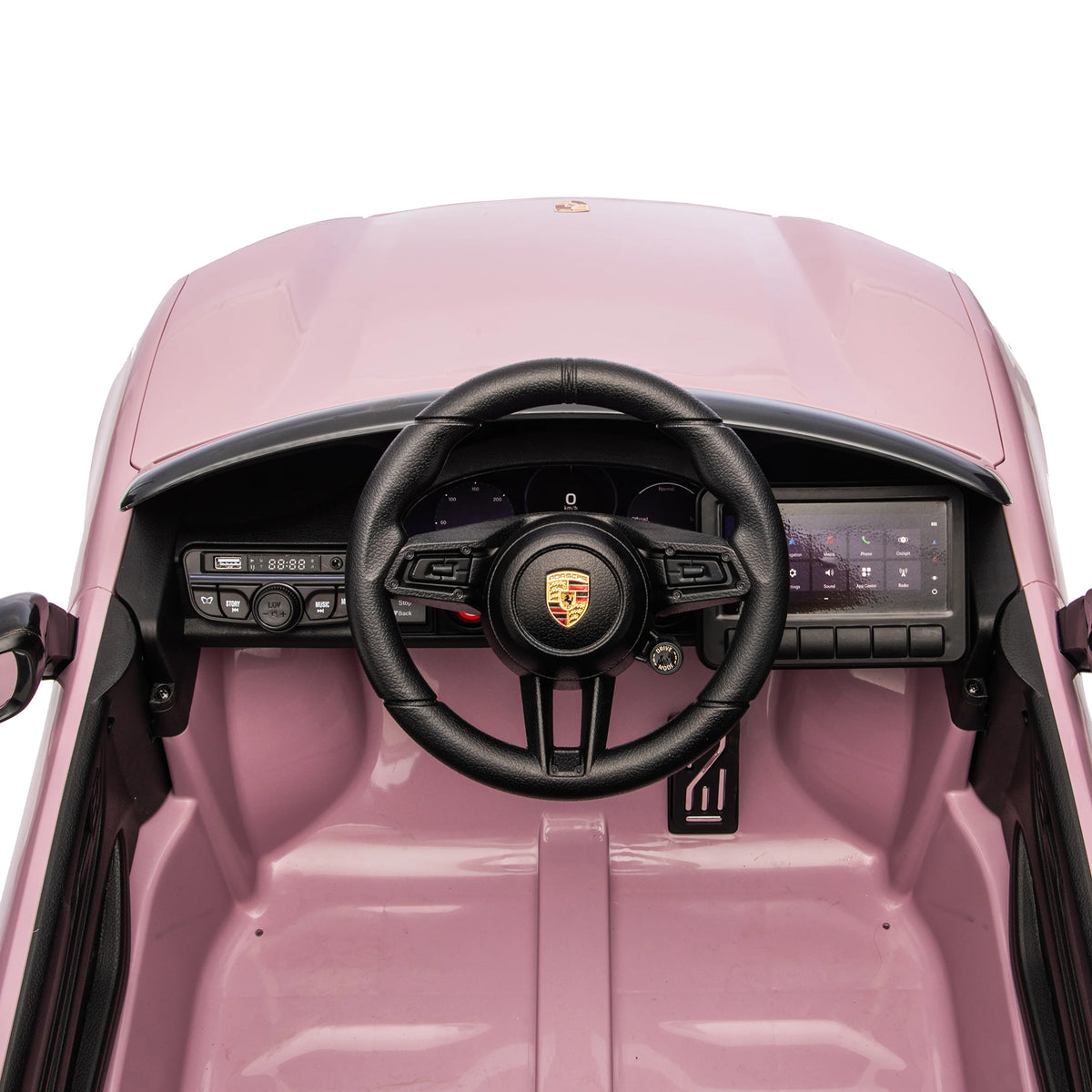 Licensed 24V Porsche Macan Turbo EV Kids Ride On One Seater cars, Rubber Tires, Leather Seat, with RC