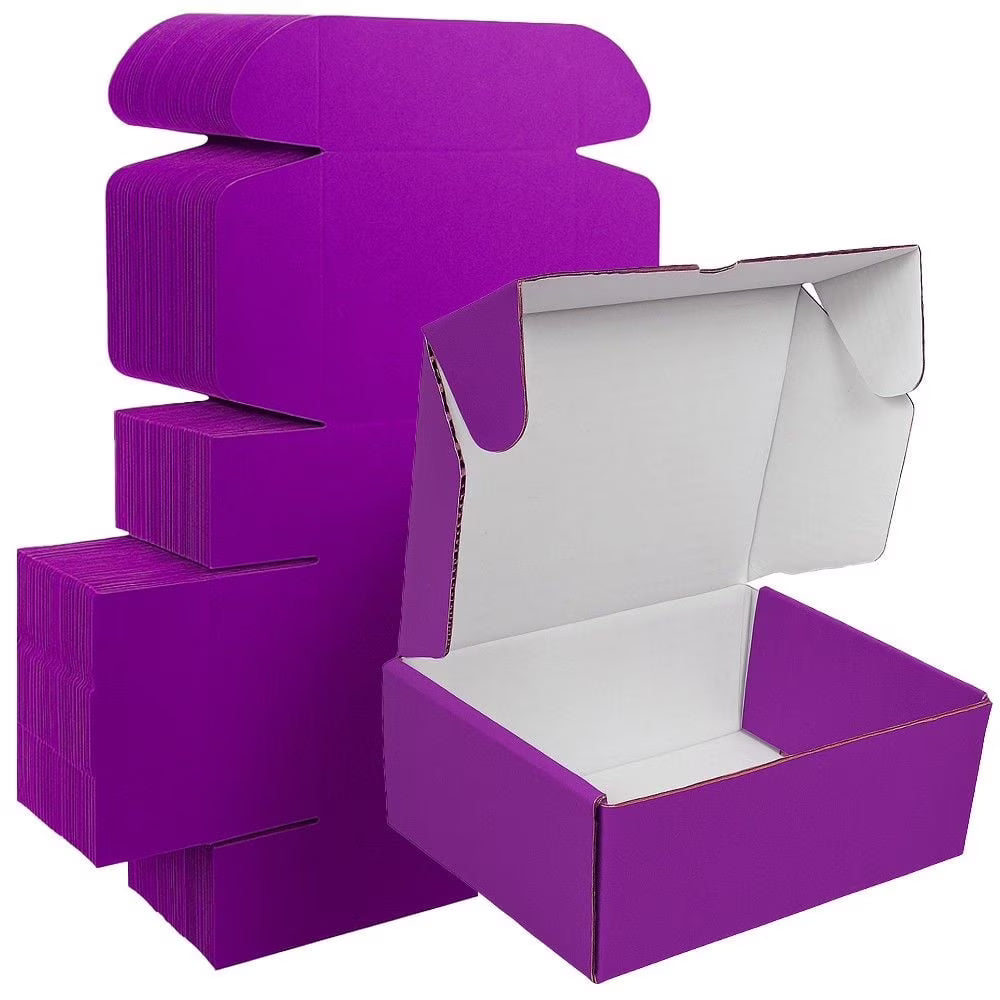 Ucanpack Corrugated Mailer Box Packing Supplies For Moving Purple Large, 18 x 12 x 3" - 50 Pcs