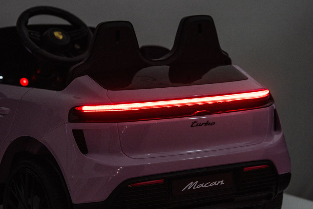 Licensed 24V Porsche Macan Turbo EV Kids Ride On One Seater cars, Rubber Tires, Leather Seat, with RC