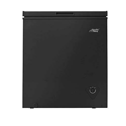 5 Cu. Ft. Compact Chest Freezer with Removable Basket, Black