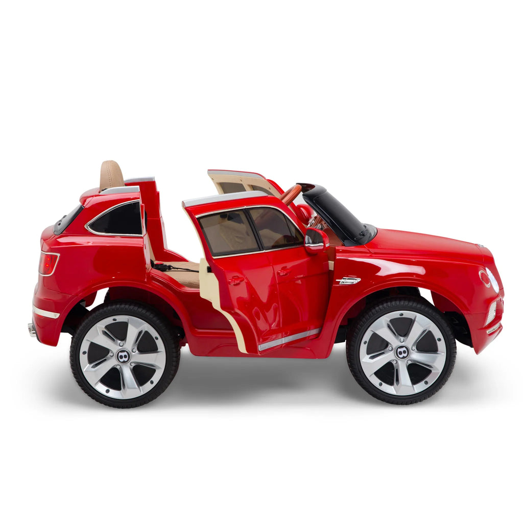 12V Licensed Bentley Bentayga Kids Ride On 1 Seater Car Rubber Tires Leather Seat With RC