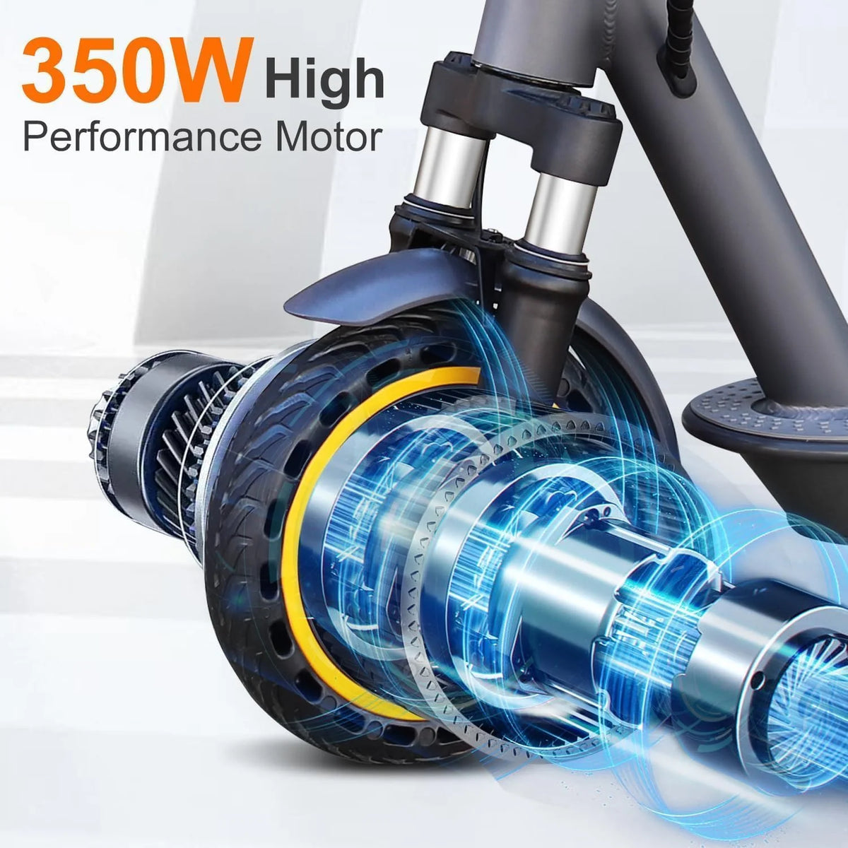 Electric Scooter with 350W/500W Motor, 8.5"/10" Solid Tires, 19/22 MPH, Up to 28-Mile Range