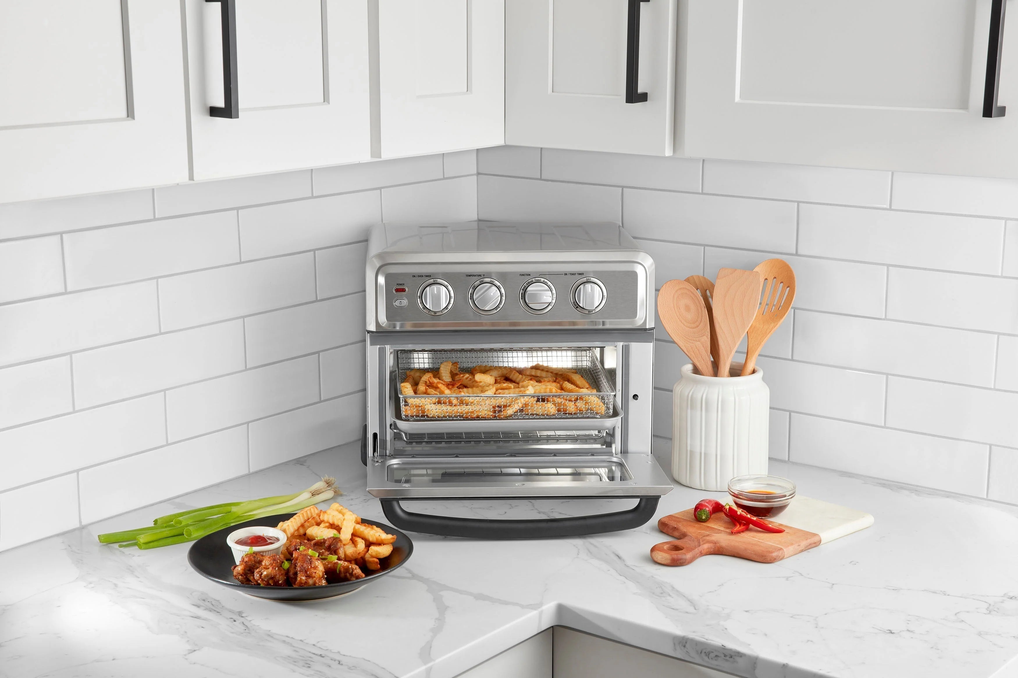 Air Fryer Toaster Oven with Grill, Stainless Steel