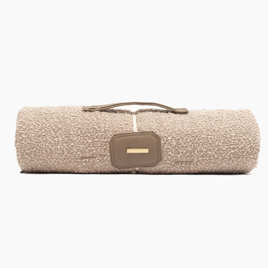 Travel Mat in Mink Bouclé