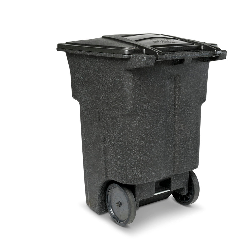 96-Gallon Outdoor Trash Can with Smooth-Rolling Wheels and Lid