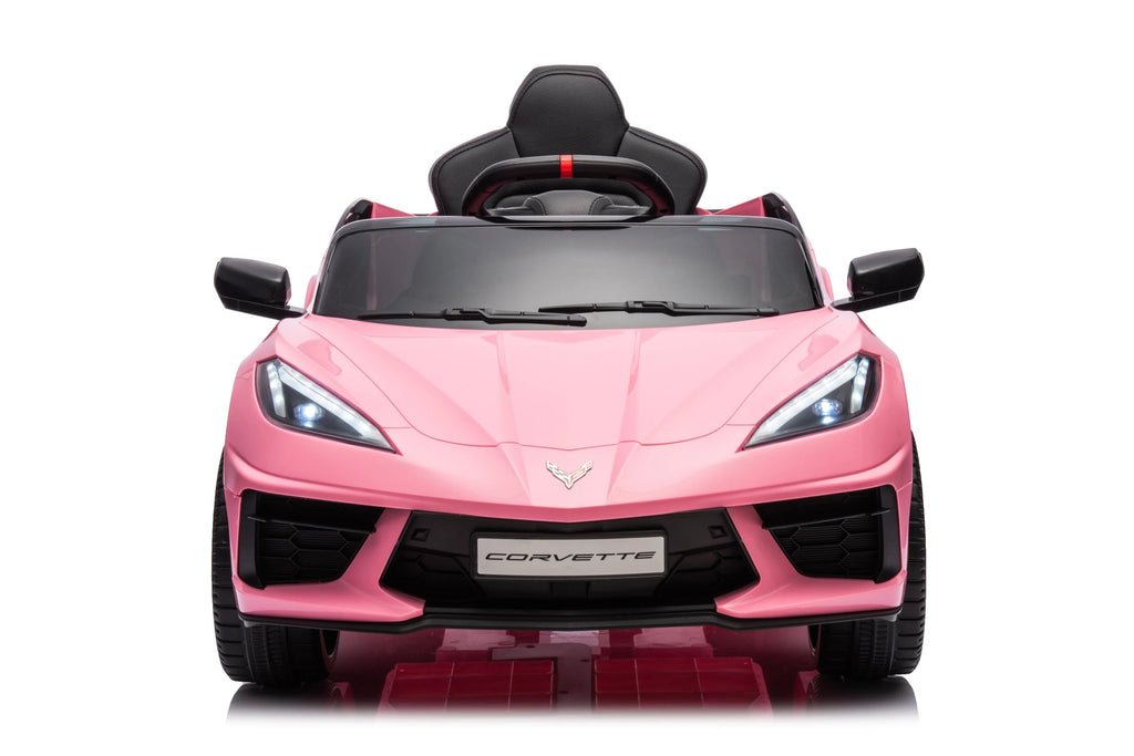 12V Chevrolet Corvette C8 Kids Ride On One Seater Electric Car with RC