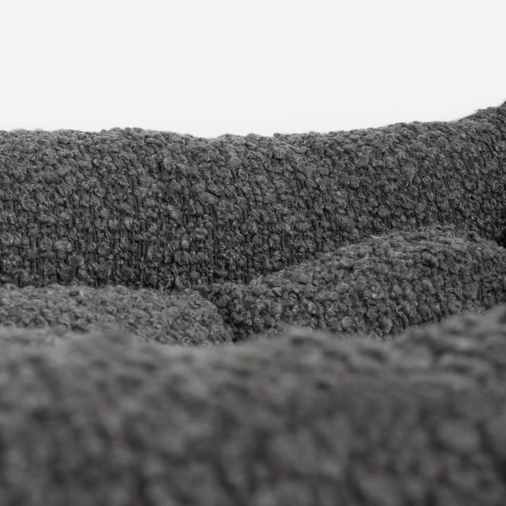 Cozy & Calming Puppy Cage Bed In Granite Bouclé