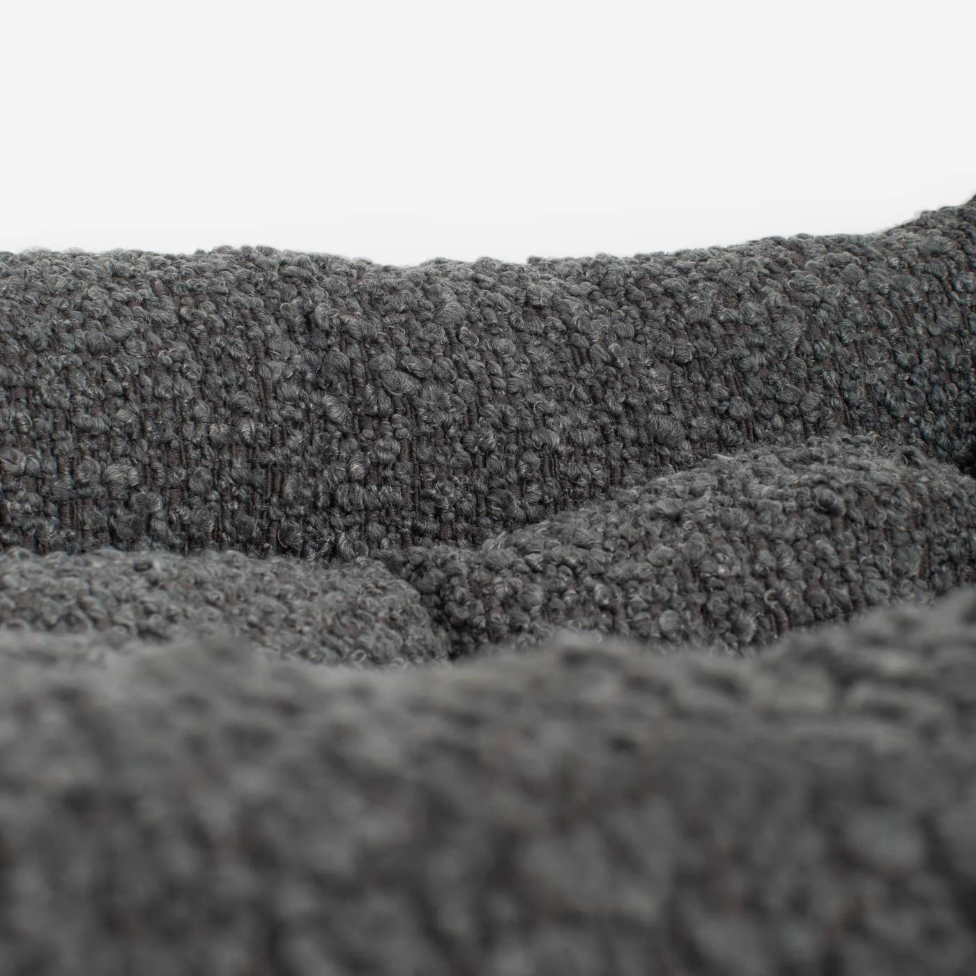 Cozy & Calming Puppy Cage Bed In Granite Bouclé