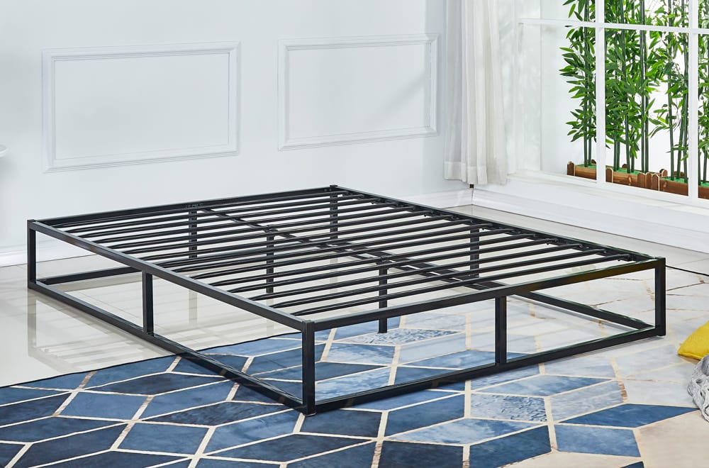 T2425 Black Metal Low Profile Platform Bed