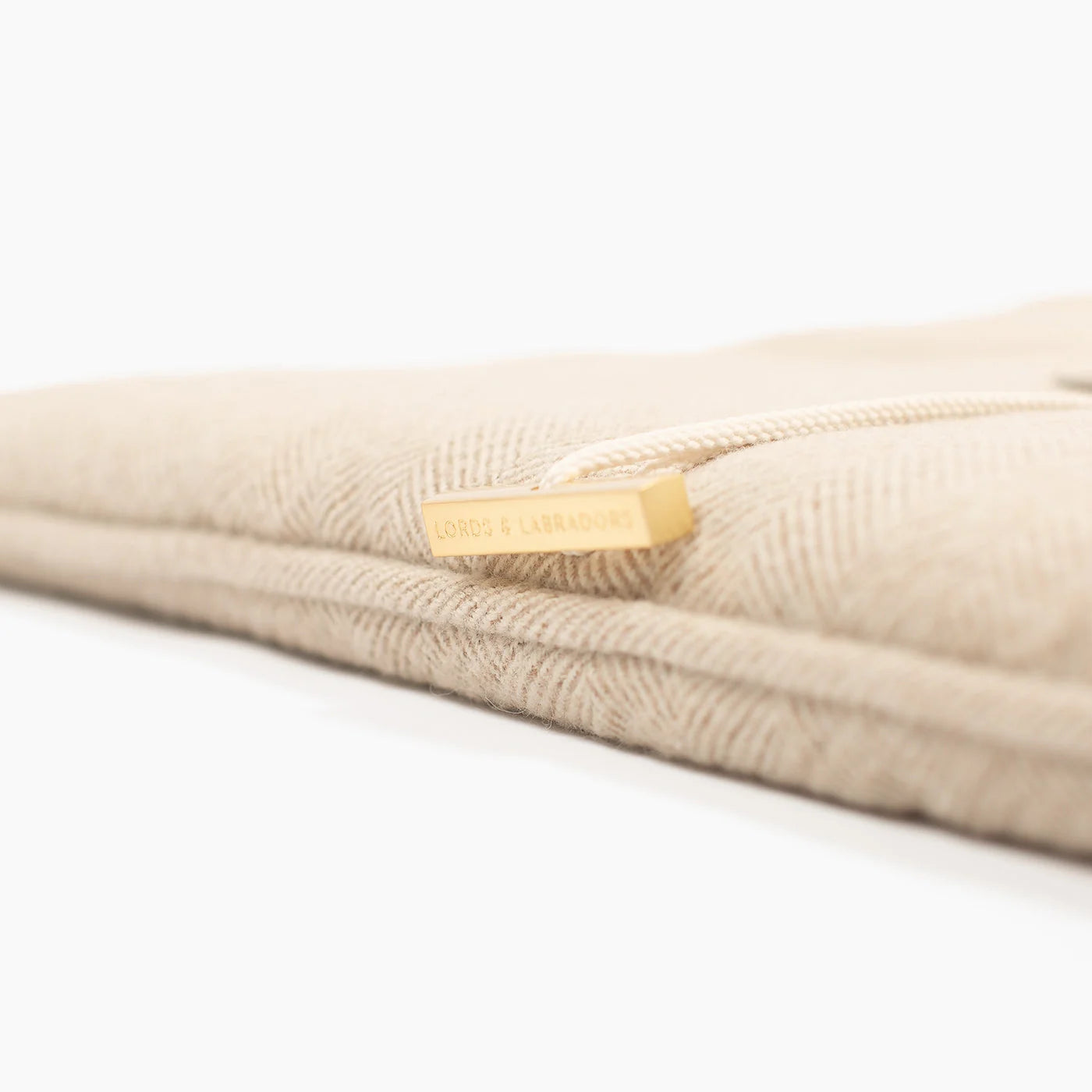 Travel Mat in Natural Herringbone Tweed