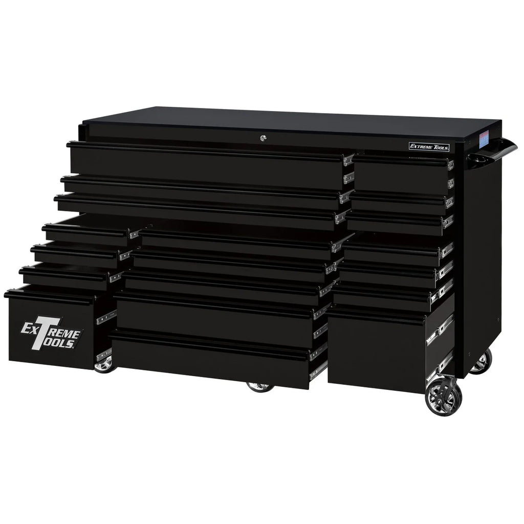 72-Inch x 30-Inch 19-Drawer Roller Cabinet with 250-Lb. Drawer Slides
