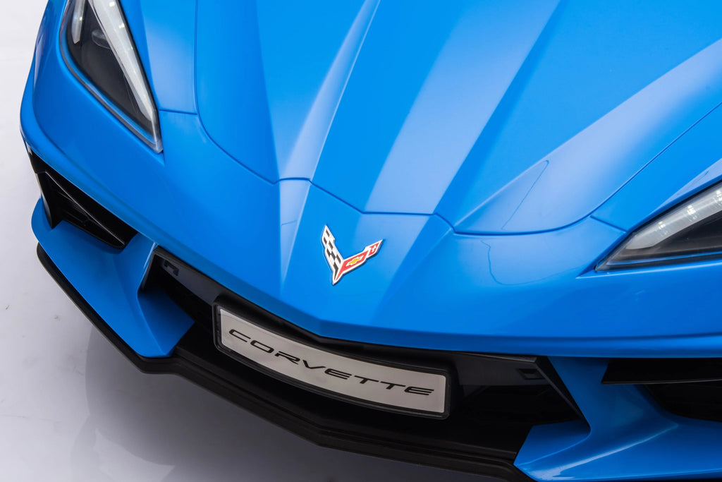 12V Chevrolet Corvette C8 Kids Ride On One Seater Electric Car with RC
