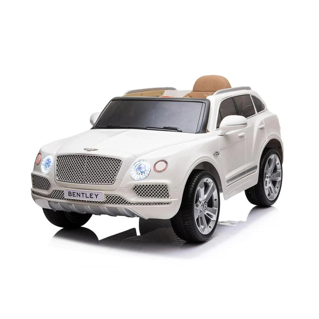 12V Licensed Bentley Bentayga Kids Ride On 1 Seater Car Rubber Tires Leather Seat With RC