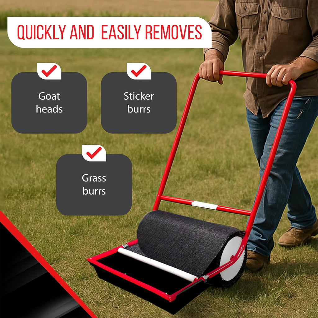 18-Inch Push Burr Roller Remover Yard Tool