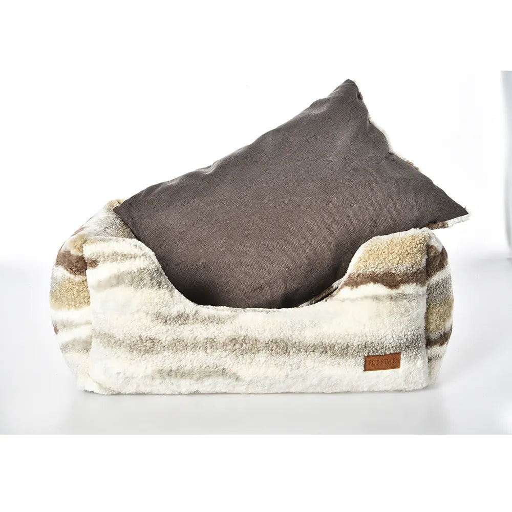 Chenille Pet Bed Comfy Plush Dog Bed