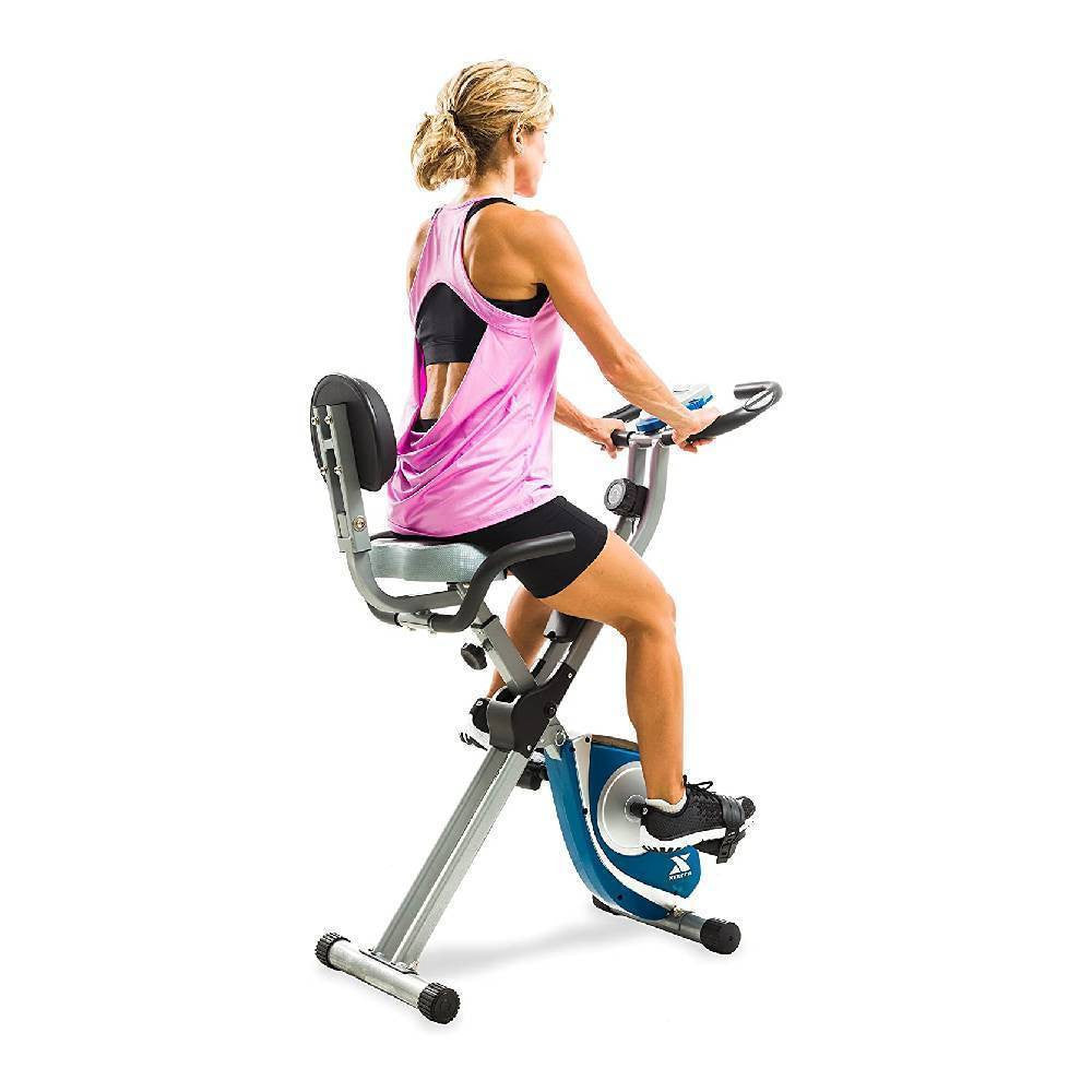 Folding Exercise Bike, Silver