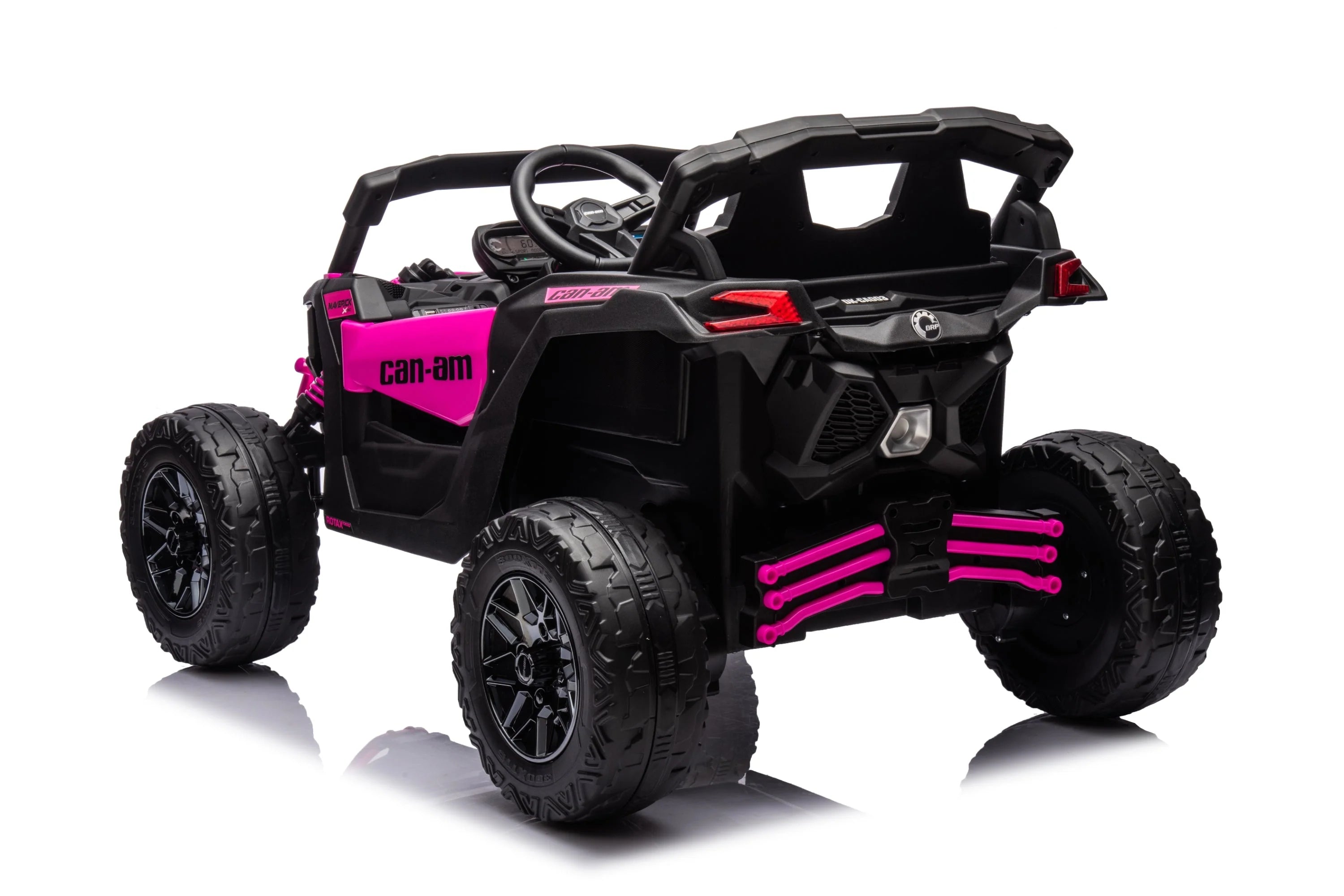 Licensed 24V Can Am Maverick Kids Ride On One Seater UTV, Rubber Tires, Leather Seat with RC