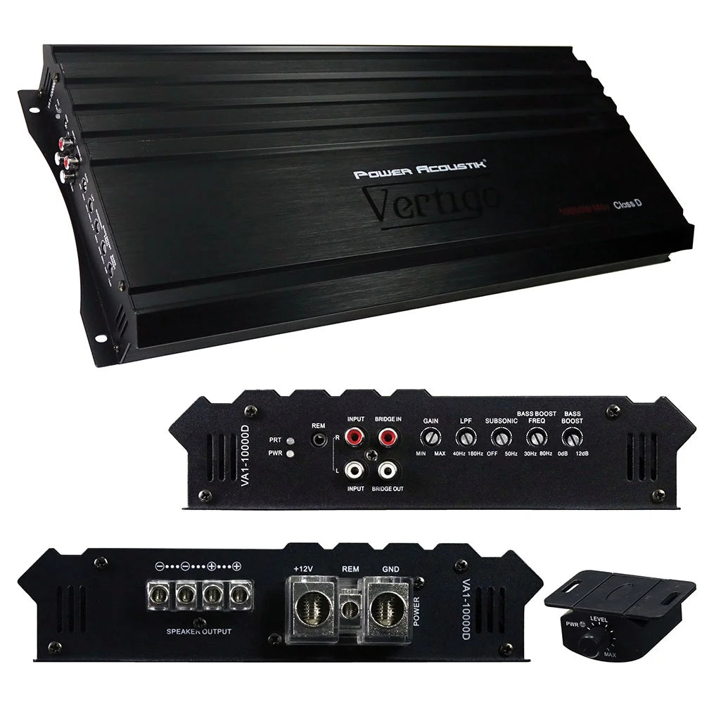 10,000-Watt Mono Class D Car Audio Amplifier, 1-Ohm