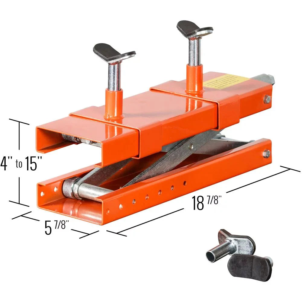 ATV Lift Table and Center Jack, Heavy-Duty Hydraulic Motorcycle and ATV Lift Stand for Garage and Maintenance