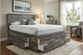 6720 Modern 12 Drawer Storage Platform Bed Made in Canada