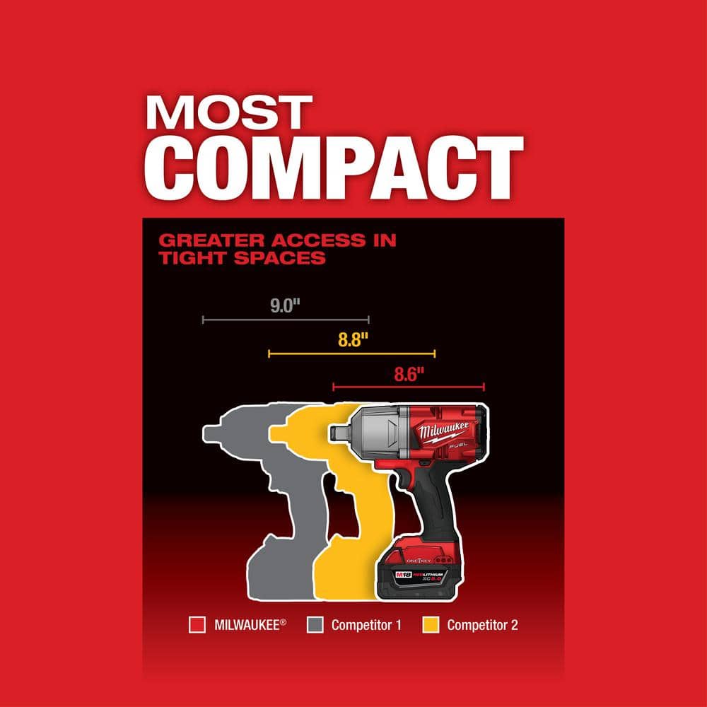 18V Brushless Cordless 3/4-Inch Impact Wrench with Friction Ring, Tool Only
