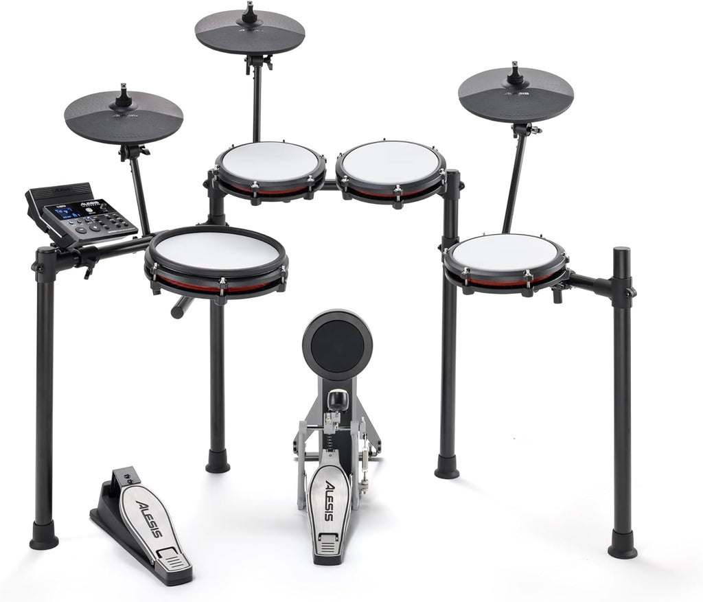 Electronic Drum Set with Mesh Pads and Bluetooth