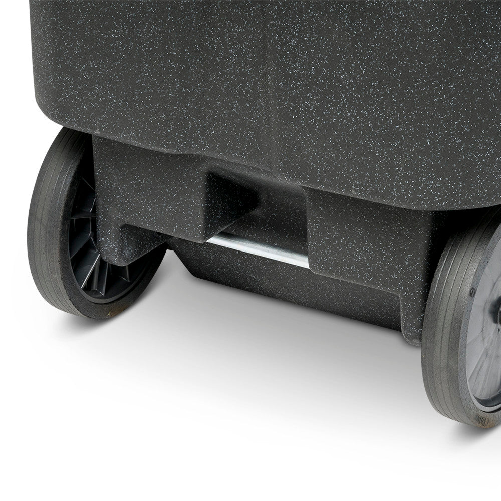 96-Gallon Outdoor Trash Can with Smooth-Rolling Wheels and Lid