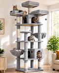 Globlazer Cat Tree Tower for Multiple Adult Cats, 82in, F82, Dark Grey