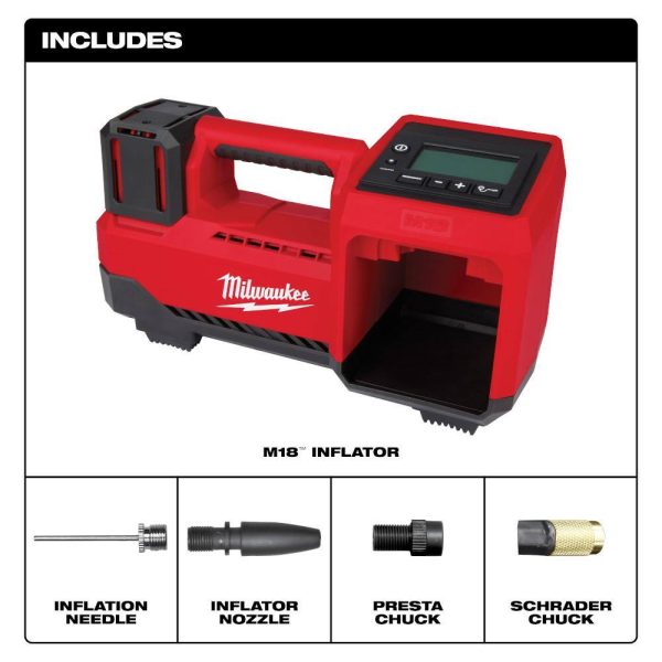 18V Lithium-Ion Cordless Inflator, Tool-Only