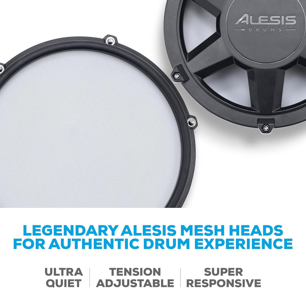 Electronic Drum Set with Mesh Pads and Bluetooth