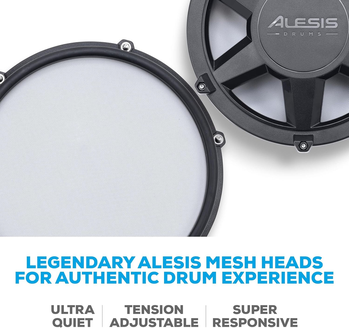 Electronic Drum Set with Mesh Pads and Bluetooth