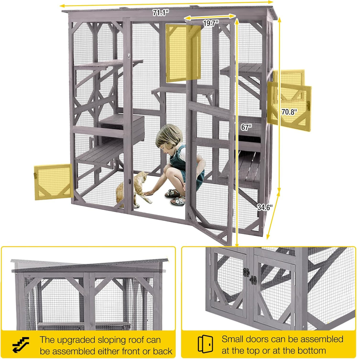 Large Walk-In Outdoor Cat Enclosure