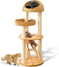 SHODMI 54-Inch Modern Cat Tree Tower, 3 Flower Basket Beds for Indoor Cats