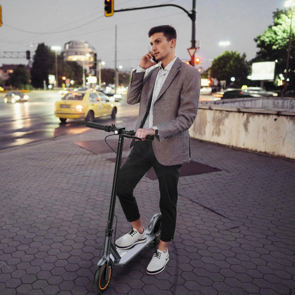 Electric Scooter with 350W/500W Motor, 8.5"/10" Solid Tires, 19/22 MPH, Up to 28-Mile Range