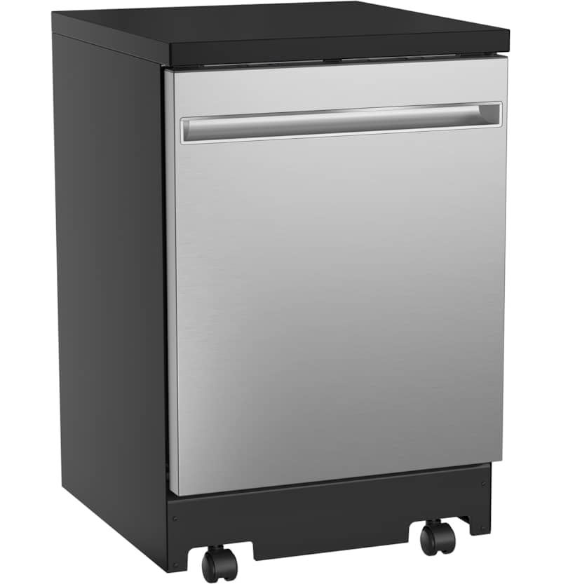 24-Inch Stainless Steel Portable Dishwasher with Sanitize Cycle