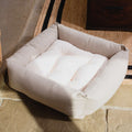 Box Bed For Dogs in Herringbone Tweed