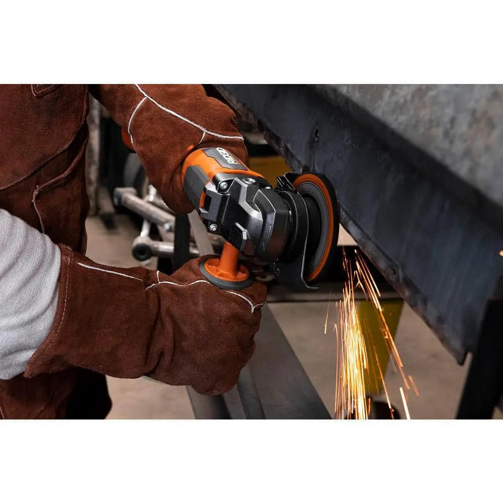 18V Brushless Cordless 4-1/2-Inch Paddle Switch Angle Grinder Kit with Two 4.0Ah Batteries, Charger and Bag