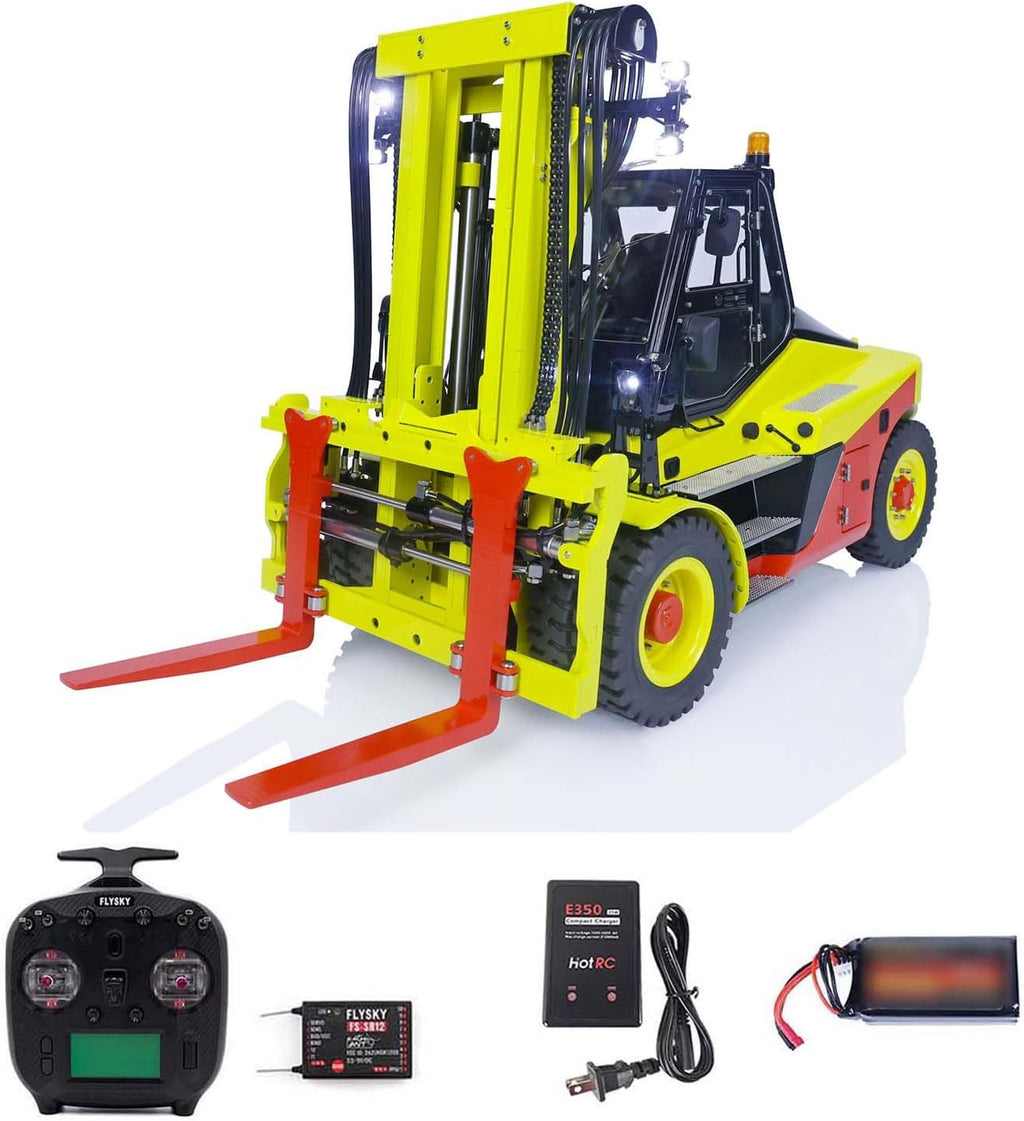 1:14 RC Hydraulic Fork Lift for LD160S Metal Assembled RC Hydraulic Heavy Machine ST8 Radio Controller Light Sound