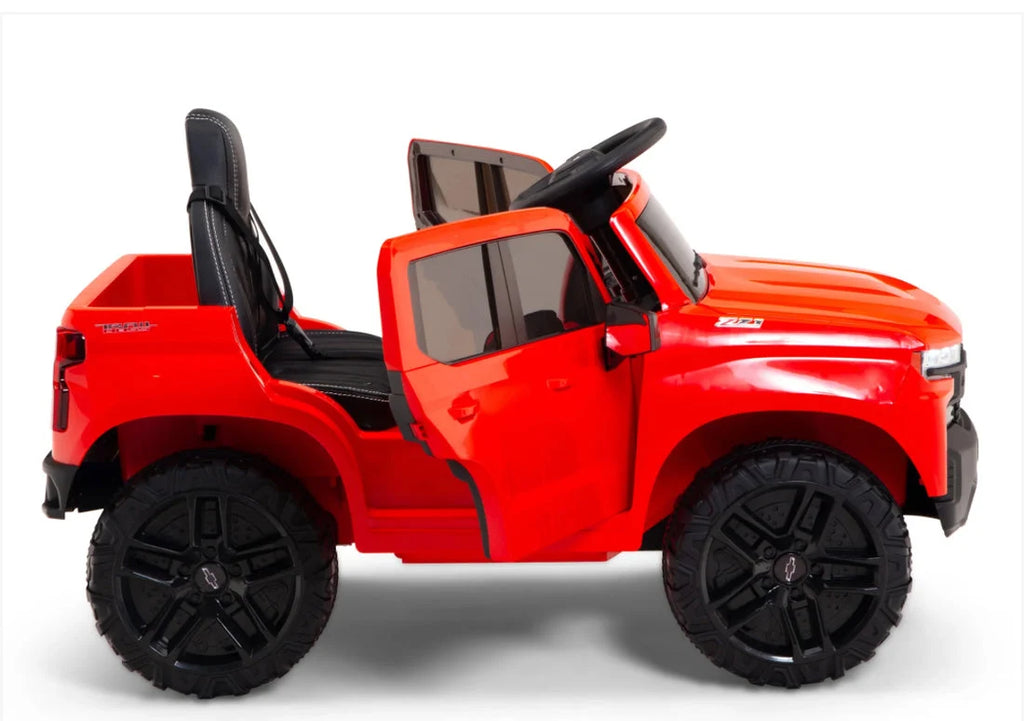 2026 12V Official Chevrolet Silverado Truck Kids Ride On One Seater Electric Car With RC