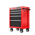 26-Inch W x 36.5-Inch H 5-Drawer Steel Rolling Tool Cabinet, Red