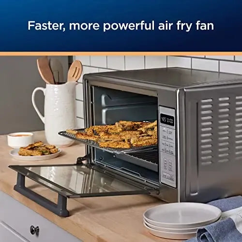 Extra-Large 10-in-1 Air Fryer Oven, Fits 2 Large Pizzas, Stainless Steel