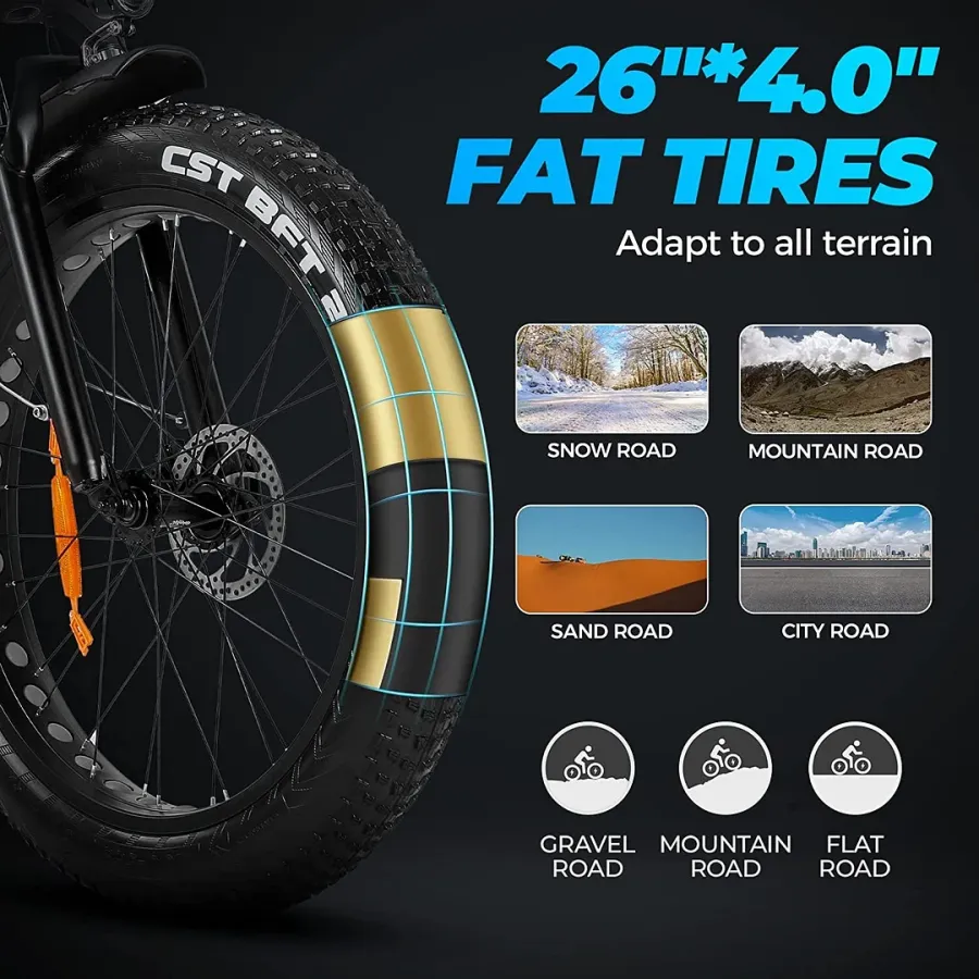 48V 15Ah Lithium Battery Outdoor Electric Bike