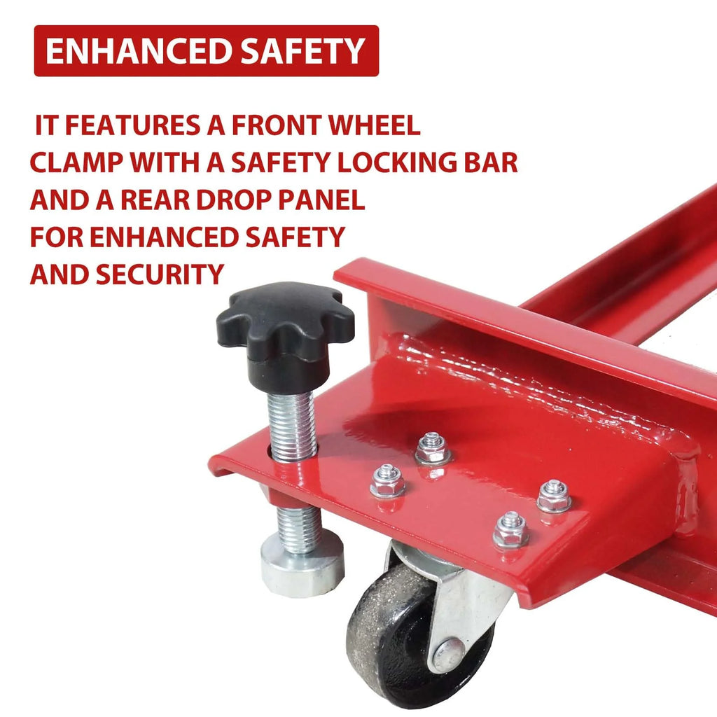 1000-Lb. Hydraulic Motorcycle Lift Hoist with Jack Stand for Mechanics and Workshops