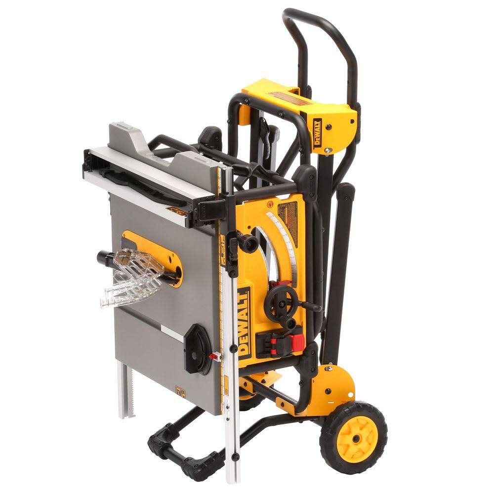 15 Amp 10-Inch Corded Job Site Table Saw with Rolling Stand